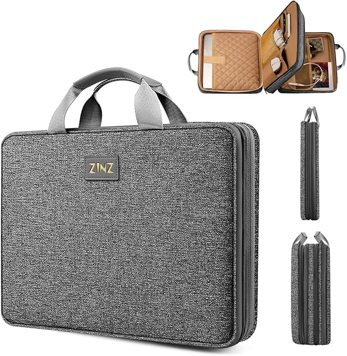 ZINZ Slim Expandable Laptop Case 13 Inch Sleeve Upgraded Protective Durable Recycled Briefcase for 13" MacBook Air/Pro M1/M2, iPad Pro 12,9, Surface Pro 3/4/5/6/2017 12.3",XPS 13,D01G01