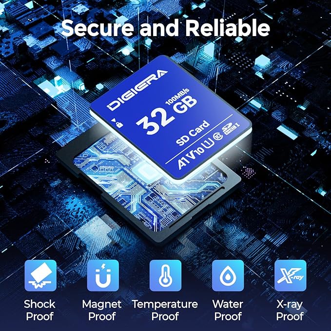 32GB CS100 SDHC UHS-I Memory Card - up to 100MB/s, C10, U1, V10, Full HD, SD Card for Computers, Digital Cameras, Home Theatre Devices, Car Navigation Systems (2 Pack)