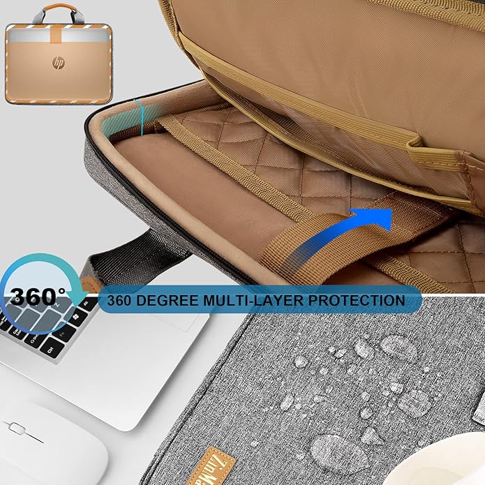ZINZ Laptop Case Computer Sleeve Briefcase with Multi-pockets for 11.6 12.9 13 13.3 14 15 15.6 16 inch Notebooks