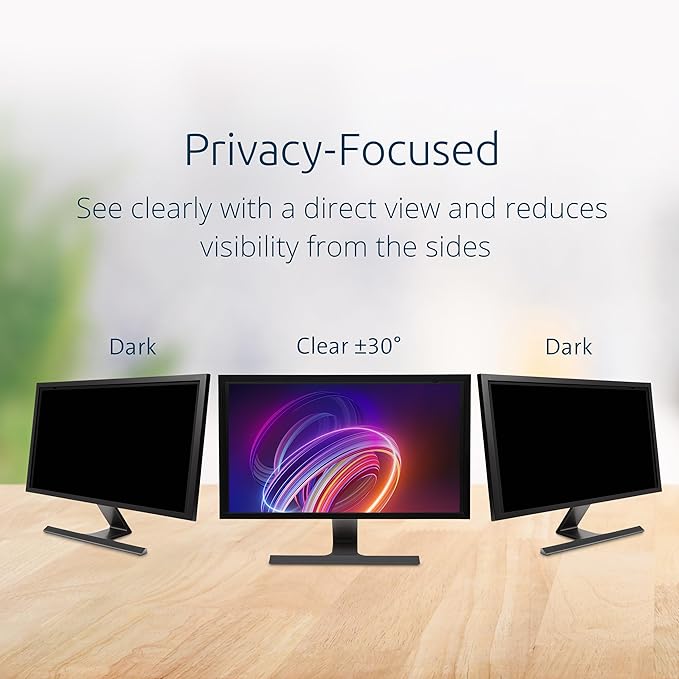 Kensington 23 inch Computer Privacy Screen for Desktop, 16:9 Widescreen Monitor, FP230W9 Anti-Glare Blue Ray Reduction Computer Privacy Filter, Matte and Glossy Viewing Options, K55417WW
