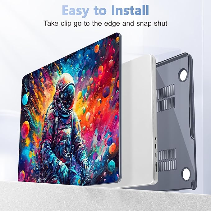 for MacBook Pro 16 inch Case 2021 2022 2023 2024 Release A3186 A3403 M4 A2991 M3 A2780 M2 A2485 M1 Pro/Max, Hard Shell Case with Screen Protector & Keyboard Cover, Astronaut