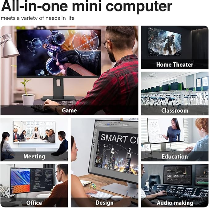 TRIGKEY Mini PC Ryzen 5 5500U(6Cores, 12Threads) 16GB DDR4 500GB M.2 NVME(Max 2200MB/S) SSD, S5 Mini Desktop Computers OS 11 Pro, WiFi6(802.11ax) BT5.2, Triple Display USB 3.2 * 3 Type-C LAN 2.5Gbps