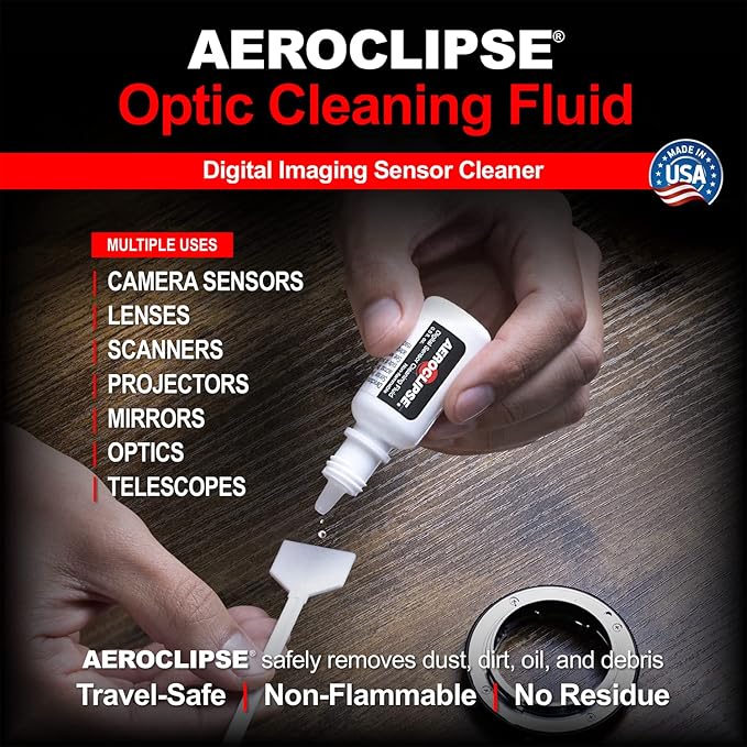 Photographic Solutions Digital Survival Kit - Type-4 (33mm) Sensor Swabs, PEC-PAD Photo Wipes, E-Wipe Packet, Aeroclipse Optic Cleaner Non-Flamable Solution - Camera Cleaning Kit with Travel Bag