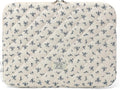 Puffy Laptop Sleeve 13-15.6 Inch Cute Quilted Laptop Protective Case Padded Floral Computer Sleeve for MacBook (A-Light Blue, 11 Inch)