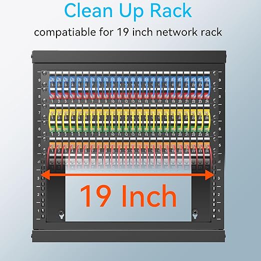 24 Port Blank Keystone Patch Panel with Snap-in Design (4 Pack), Cat6 Network Patch Panel 1U 19 inch, Rack Mount Ethernet Patch Panel (for Slim Keystone Only)