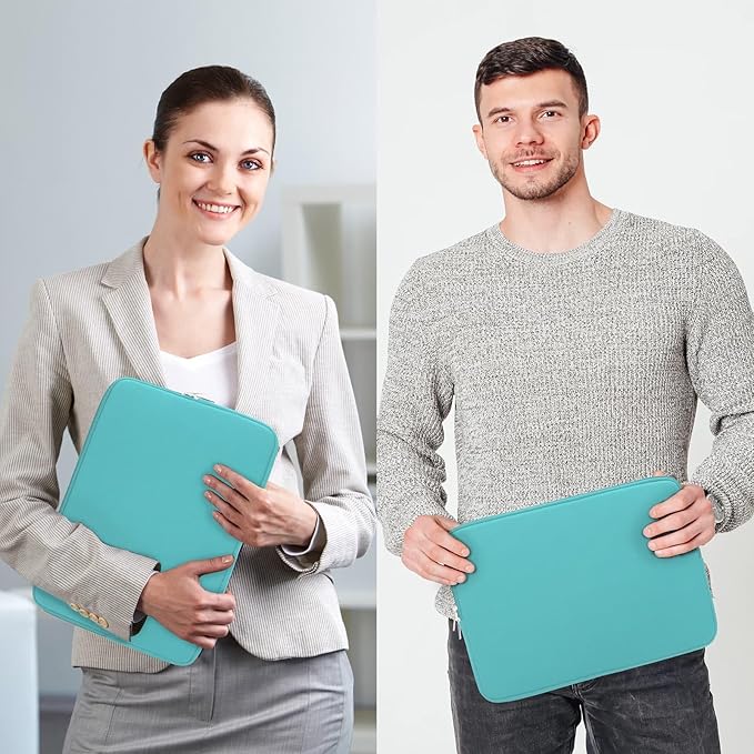 RAINYEAR 15 Inch Laptop Sleeve 15" Protective Soft Case Padded Cover Carrying Bag Specially Compatible with 15.4" MacBook Pro/Air A3241 A2941 A3114 A1938 A1707 A1990 (Blue, Upgraded Version)