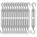 13 Pack M6 Turnbuckle Hook & Hook Turnbuckles, 304 Stainless Steel Turnbuckle, Heavy Duty Turnbuckle for Wire Rope Tension