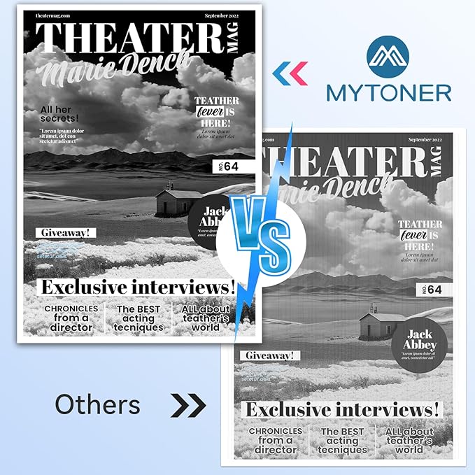 MYTONER Toner Cartridge Replacement for Brother TN830XL TN830 XL/V/R TN-830 Black High Yield for DCP-L2640DW HL-L2460DW L2480DW MFC-L2820DW XL HL-L2405W HL-L2400D 2465DW Printer, 2Pack