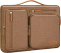 MOSISO 360 Protective Laptop Case 13.3 inch, 13-13.3 inch Laptop Sleeve Compatible with MacBook Air/Pro 13 / Pro 14,HP Dell Acer ASUS,Side Open Carrying Case with 4 Zipper Pockets&Handle, Mocha