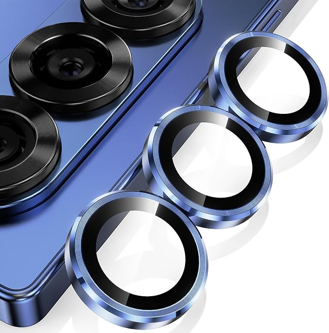 YWXTW for Samsung Galaxy Z Fold 7 Camera Lens Protector, [12X Stronger Adhesion] Individual Anti Scratch Metal Ring Tempered Glass Camera Screen Protector for Z Fold 7 Accessories 2025 (Dark Black)