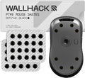 Wallhack PTFE Dot Mouse Skates | Premium Universal Skates for Gaming Mice | Ultra-Smooth Glide on Cloth & Glass Pads | Customize Speed & Control | Fast, Easy to Apply | Black 7mm x 7mm