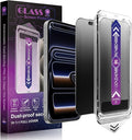 Matte Privacy Screen Protector for iPhone 17 Pro Max 6.9-Inch, Auto Dust Removal, 9H Anti-Spy Tempered Glass Film, Full Cover, Anti-Fingerprint, Easy Installation, 2 Pack