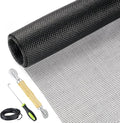 Fiberglass Screen Repair Kit, Black, 48" x 110", Easy to Install, Up to 5 Years Lifespan, Wide Application