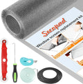 Window Screen Door Repair Kit, 39" x 78" Screen Door Mesh Replacement Kit, Durable Fiberglass Mesh Screen Roll with Tools for Windows Doors Patio and Porch Screens Replacement, Grey