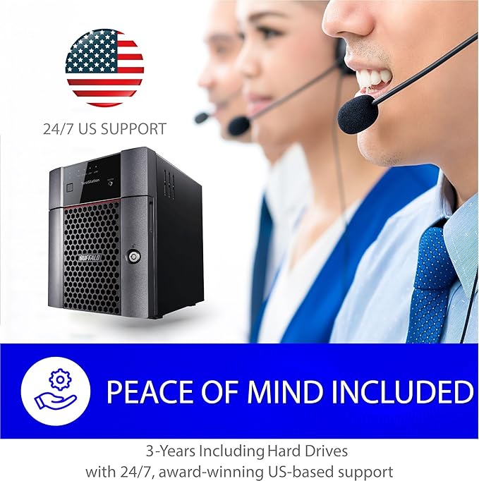 BUFFALO TeraStation Essentials 4-Bay Value-Focused Desktop NAS 24TB (4x6TB) with Hard Drives Included