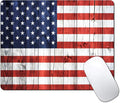American Flag Wood Custom Mouse Pad with Non-Slip Rubber, Small Square Design for Wireless Laptop & Computer Mouse Pads for Desk, 9.5 x 7.9 inch Smooth Surface for Gaming & Office