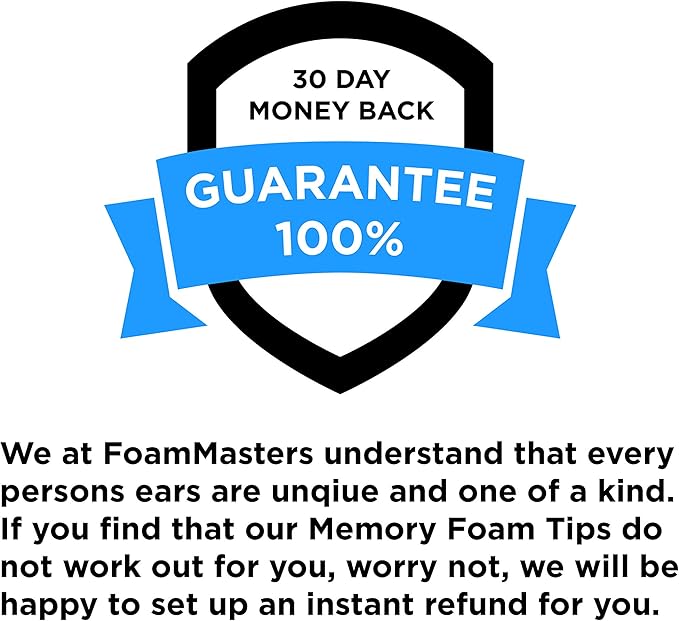 Foam Masters Memory Foam Ear Tips for AirPods Pro 1st & 2nd Gen | Comfortable | Secure | Better Noise Cancellation | Version 3.0 Replacement Buds (Large - 3 Pairs, Gray)
