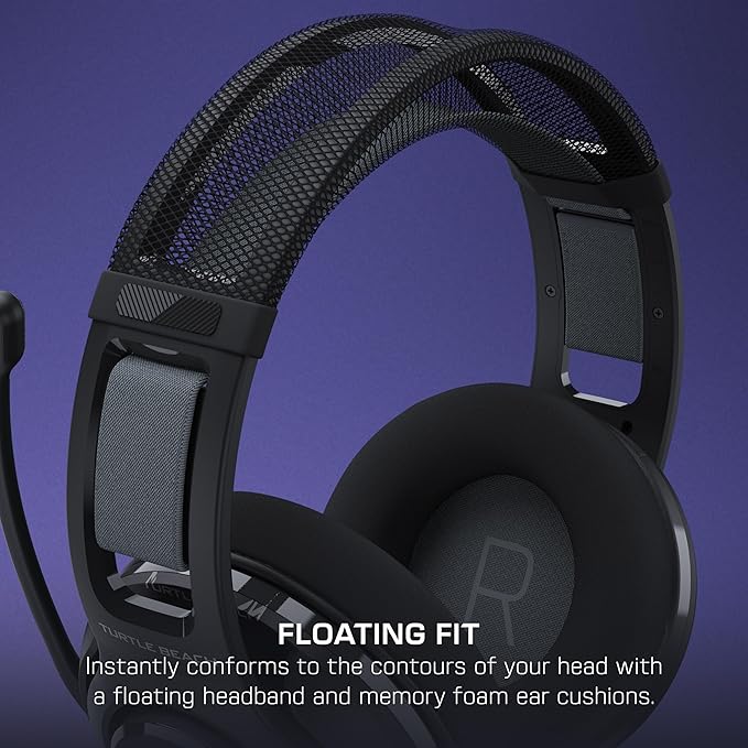 Turtle Beach Atlas 200 Wired USB PC Headset for PC, Gaming Consoles, Xbox, PlayStation, 50mm Nanoclear Drivers, high-Fidelity Audio, Waves 3D Audio, Flip-to-Mute Mic, Memory Foam Cushions - Black