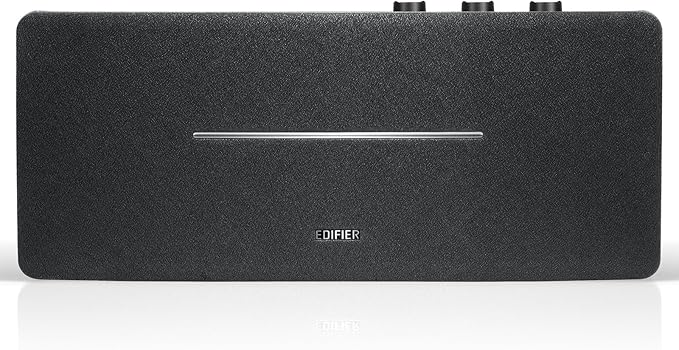Edifier D12 Integrated Desktop Computer Speakers with Bluetooth 5.0, Wireless Stereo Tabletop Speaker 70 Watts RMS with Subwoofer Line Out, RCA, Aux Input for PC Monitor Laptop -Black