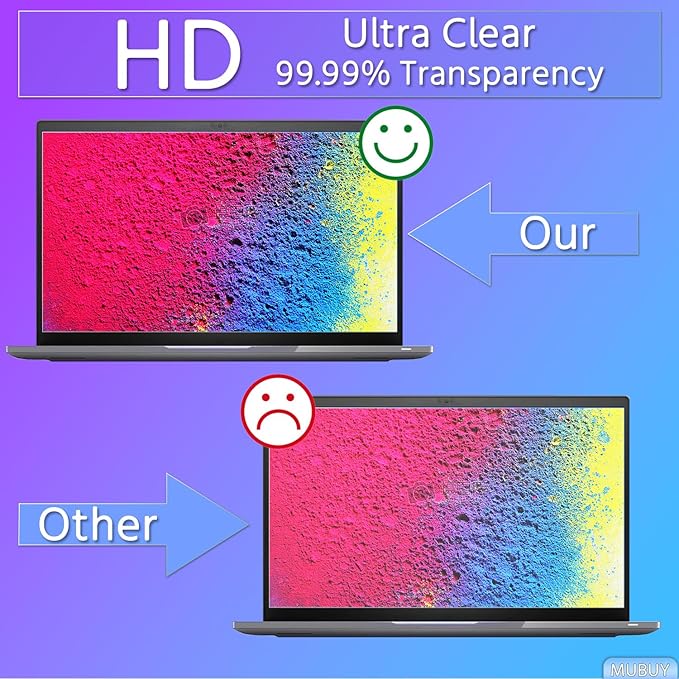 MUBUY-GOL Tempered Glass Screen Protector for 16" Samsung Galaxy Book4/5 Pro & Pro 360, Galaxy Book4 Ultra & Edge Laptops - 9H Hardness, Anti-Scratch Protection