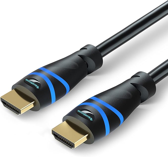 BlueRigger 8K HDMI Cable (3FT - 3 Pack, 8K 60Hz HDR, 4K 120Hz, High Speed 48Gbps with Ethernet, eARC, 3D, HDCP 2.3) - Compatible with PS5, Xbox, Roku, Apple TV, Switch, PC