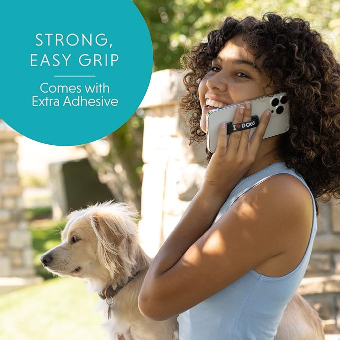 LOVEHANDLE Universal Phone Grip for Smartphones & Mini Tablets - Phone Holder for Hand - Wireless Charging Compatible - Made in The USA - Solid Blush