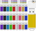 USB Thumb Drive 1GB Flash Drive 50 Pack, Nicepicten Fat Memorias USB 2.0 Flash Drive Bulk 1GB Jump Drives Multiapck Memory Stick with 50PCS Lanyards (Mixcolor 50 Pack, 1 GB)