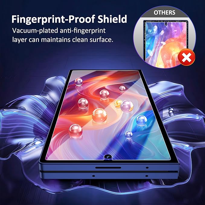 YWXTW Anti-Reflective Front Screen Protector for Samsung Galaxy Z Fold 7, Military-Grade Tempered Glass Film with Alignment Frame, Bubble Free High Touch Sensitivity - Clear 2 pack