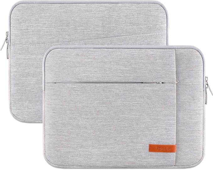 Lacdo Laptop Sleeve Case for 14-inch MacBook Pro M4/M3/M2/M1 Chips Pro Max A3112 A3401 A3185 A2992 A2918 A2779 2024-2021, Water-Resistant Computer Bag MacBook Bag Case with Accessory Pocket, Gray
