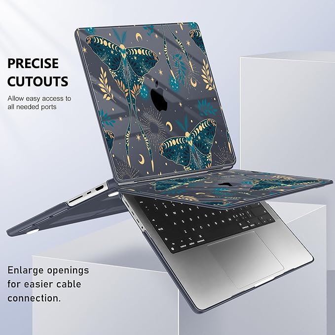 for MacBook Pro 16 inch Case 2021 2022 2023 2024 Release A3186 A3403 M4 A2991 M3 A2780 M2 A2485 M1 Pro/Max, Hard Shell Case with Screen Protector & Keyboard Cover, Butterfly P113