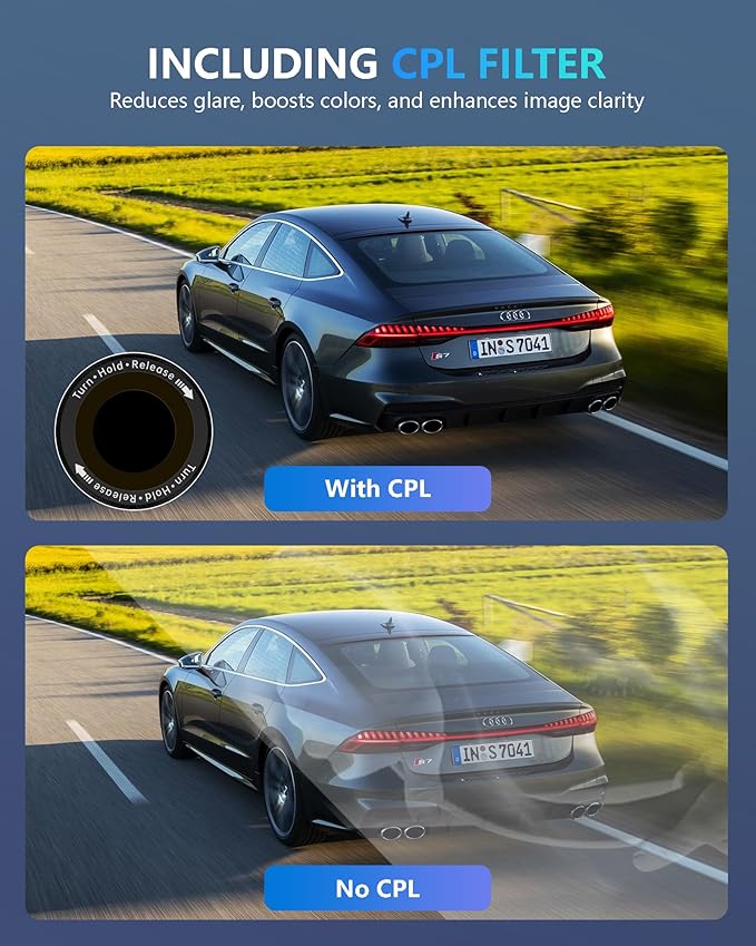 Dash Cam 4 Channel Front and Rear Inside, 360° Car Camera 4K UHD, Dash Camera for Cars Built-in Wi-Fi GPS, Dashcam with 64GB Card, Voice Control, CPL Filter, WDR Night Vision, 24H Parking Mode(V8PLUS)