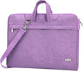 Voova Laptop Bag 17 17.3 Inch Water-resistant Laptop Sleeve Case with Shoulder Straps & Handle, Computer Case Cover Slim Briefcase Compatible with 17-18” Hp Dell Asus Acer, Lavender