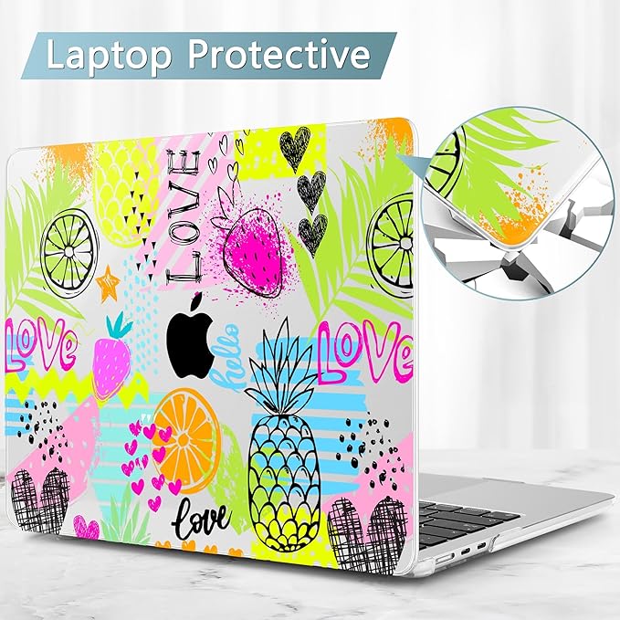 May Chen for MacBook Air 13.6 Inch Case 2025/2024/2023/2022 Release (Model A2681 A3113 A3240, M2 M3 M4 Chip) – Hard Shell Laptop Cover with Keyboard Cover & Screen Protector， Seamless Fruit