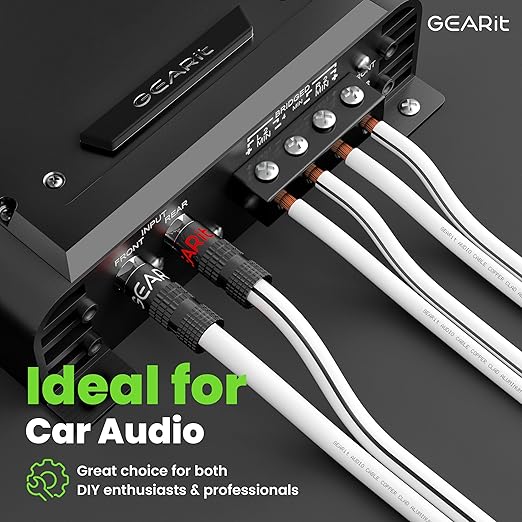 14AWG Speaker Wire, GearIT Pro Series 14 AWG Gauge Speaker Wire Cable (100 Feet / 30.48 Meters) Great Use for Home Theater Speakers and Car Speakers White