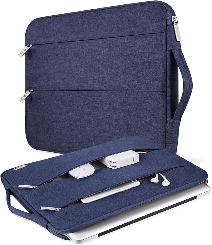Voova Laptop Sleeve Carrying Case 15.6 16 Inch,Slim Computer Cover Bag Compatible with MacBook Pro 15/16, Dell xps 15,15-16 Inch HP Dell Asus Acer Laptop, Blue