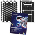 4Pack Phone Grip Tape, Finger Grip Stickers Decal Waterproof Pre-Cut Non Slip Kit Adhesive Traction for Cell Phone Cases, Handles, Tools (4Pack Black)