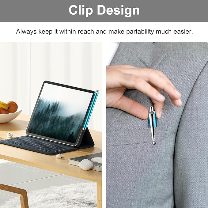 Stylus Pen [10 Pack] Universal Capacitive Touch Screen Pens for Tablets, iPad Mini, iPad Pro, iPad Air, Smartphones, Samsung Galaxy - Multiple Colors