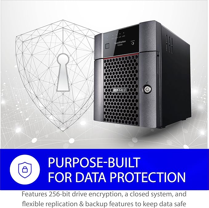 BUFFALO TeraStation 3420DN 4-Bay SMB 16TB (4x4TB) Desktop NAS w/Hard Drives Included Network Attached Storage