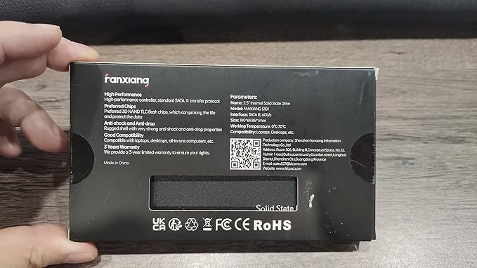 SSD 2TB Internal Solid State Drive SATA III 6Gb/s 2.5", 3D NAND, SLC Cache, Up to 550MB/s, Compatible with Laptops and PC Desktops(S101)