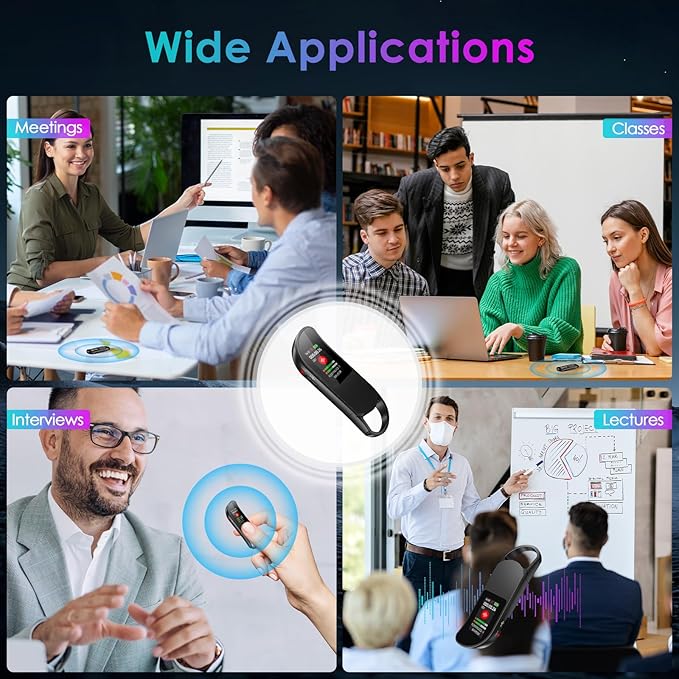 64GB Digital Voice Recorder, Vandlion Recording Device with AI Noise Reduction, 1536Kbps Crystal Audio & Password Protection for Conference/Lectures/Classroom/Interviews