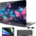 MEEgoodo for MacBook Air 13 inch Case 2021 2020 2019 2018 Released A2337 M1 A2179 A1932 with Touch ID, Plastic Hard Shell & Keyboard Cover Compatible with MacBook Air Case 13.3, Fantasy Forest