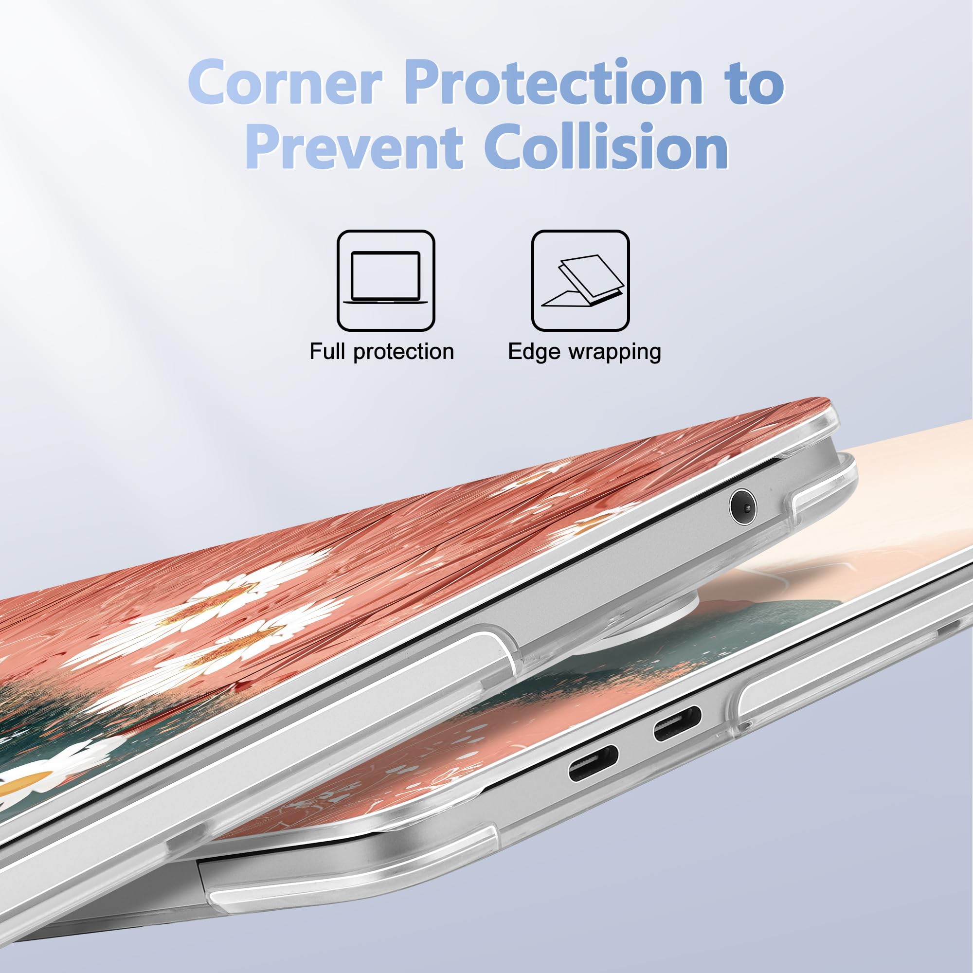 Lepeoac Case for MacBook Pro 13 inch Case M2 2022-2016 A2338 M1 A2251 A2289 A2159 A1989 A1708 A1706, Plastic Hard Shell + Keyboard Cover + Dust Plug, Mountains