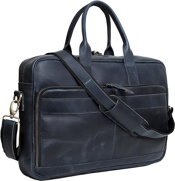 VC VINTAGE COUTURE Leather briefcase bag for men Leather Laptop Bags For Men and Women Travel Messenger Bag