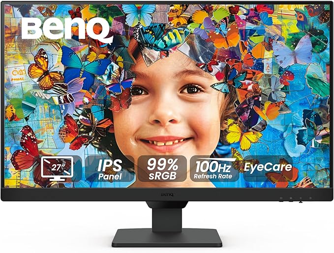 BenQ GW2790 27" Monitor 100Hz FHD 1920x1080p | IPS | Eye-Care | VESA Mount | Thin Bezel | Low Blue Light | Adaptive Brightness | DisplayPort | HDMI x2