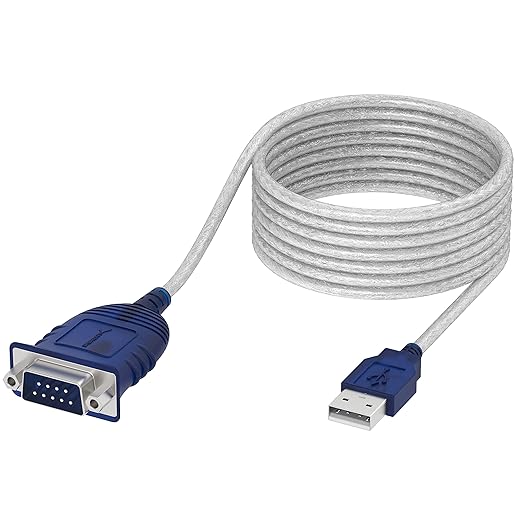 SABRENT USB 2.0 to Serial (9 Pin) DB 9 RS 232 Converter Cable, Prolific Chipset, Hexnuts, [Windows 10/8.1/8/7/VISTA/XP, Mac OS X 10.6 and Above] 10 Feet (CB-9PTF)
