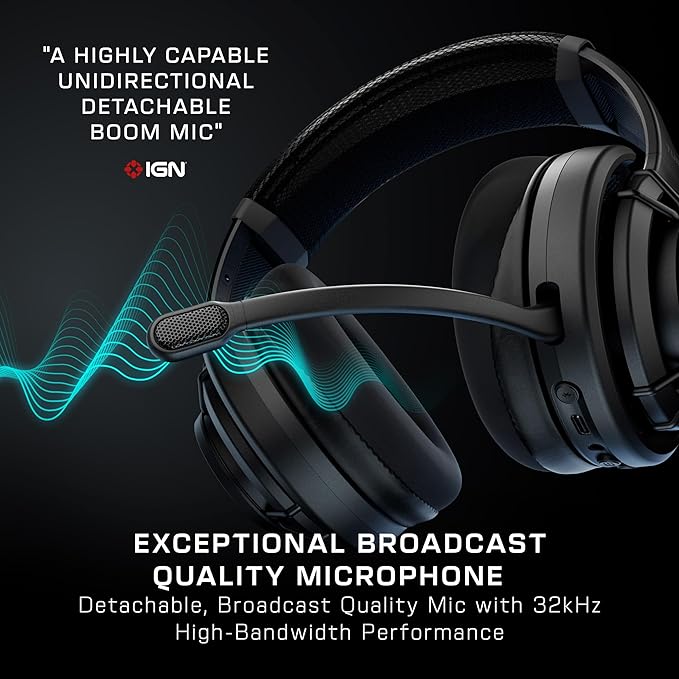 Turtle Beach Atlas Air Wireless Open Back PC Gaming Headset - PC, PS5, PS4, Mobile - 24-bit High-Fidelity Audio, Broadcast Grade Mic, Bluetooth, Floating Earcup, Memory Foam Cushions, 50-Hr Battery