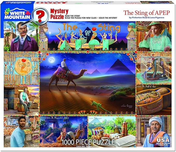 White Mountain Puzzles The Sting of APEP Jigsaw Puzzles 1000 Pieces Mystery Puzzles for Adults