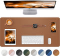 Leather Desk Pad Blotter,Mouse Pad,Office Desk Mat, Non-Slip PU Leather Desk mat,Large Desk mat,Waterproof Keyboard mat for Office/Home/Decor (Brown,31.5" x 15.7")