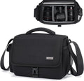 CADeN Camera Bag Case Shoulder Crossbody Bag Compatible for Nikon, Canon, Sony, DSLR SLR Mirrorless Cameras and Lenses (1.0 Black, Large)