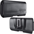 DeBin Case for Galaxy S25 Ultra S24 Ultra 5G, S24 FE, S23 Ultra, S22 Ultra, S21 Ultra, Note 20 Ultra - Cell Phone Belt Holster with Clip Pouch Holder Cover (Fits Samsung Phone with Case on) Black